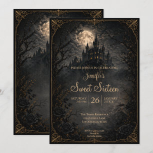 Dark Castle Gothic Sweet 16 Invitation