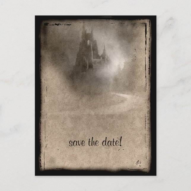 Dark Castle Gothic Wedding Shower Invitation (Front)