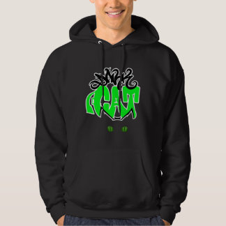 Dark cat in graffiti art Hoodie