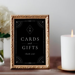 Dark Celestial Moon & Stars Cards & Gifts Poster