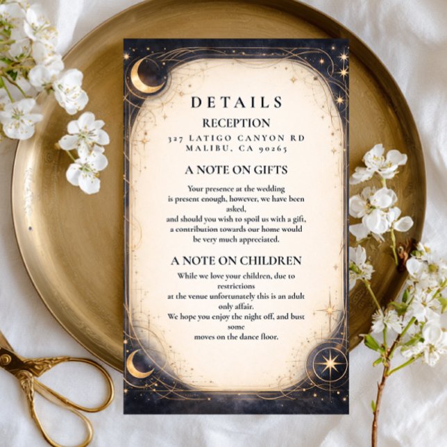 Dark Celestial Wedding Enclosure Card (Creator Uploaded)