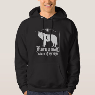 Dark Celestial Wolf Silhouette Gothic Art Hoodie