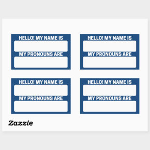 Dark Cerulean Name & Pronoun Labels