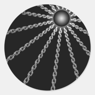 Dark Chains Classic Round Sticker