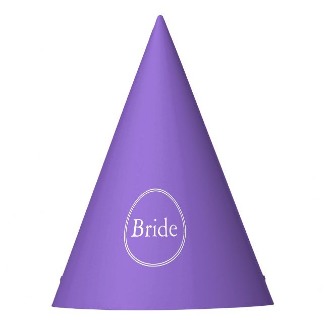 Dark Chalky Pastel Purple Wedding Party Set Hat (Front)