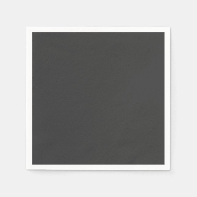 Dark Charcoal Solid Colour Napkin (Front)