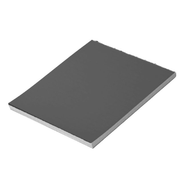 Dark Charcoal Solid Colour Notepad (Rotated)