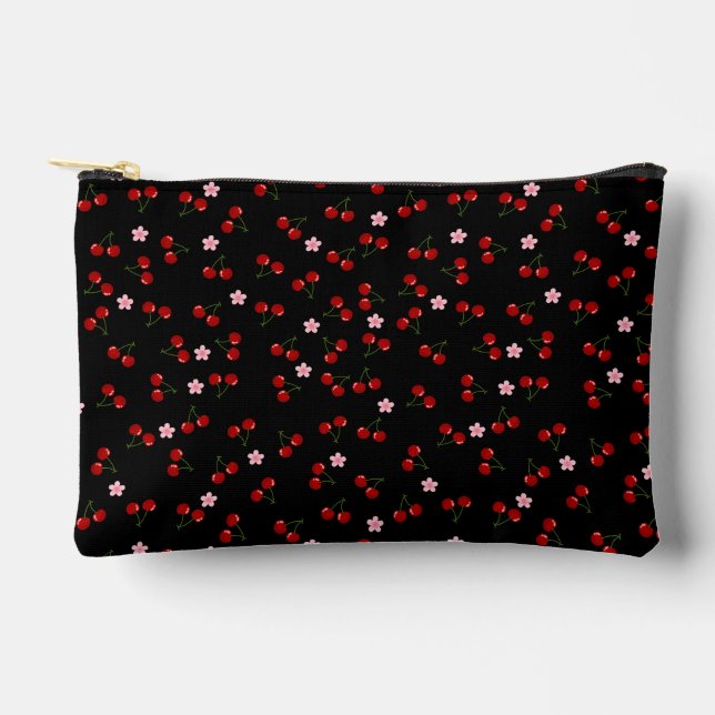  Dark Cherries Accessory Pouch (Front)