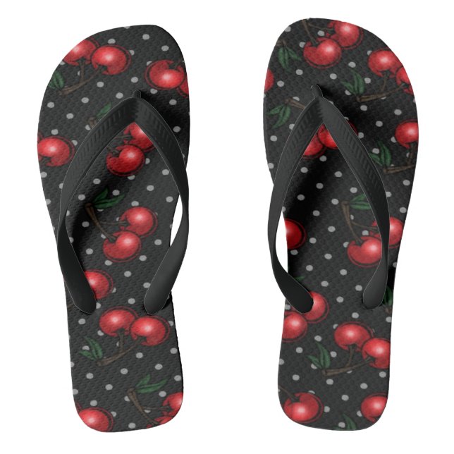 Dark cherries flip flops (Footbed)