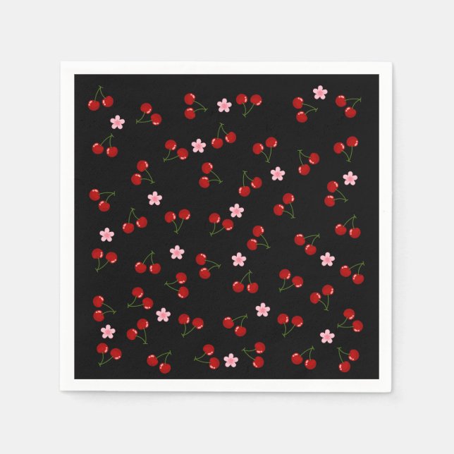 Dark Cherries Napkin (Front)