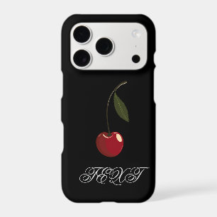 Dark Cherry Name iPhone Case Add Your Name