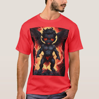Dark Cherub Fury - Electrifying Watercolor T-Shirt