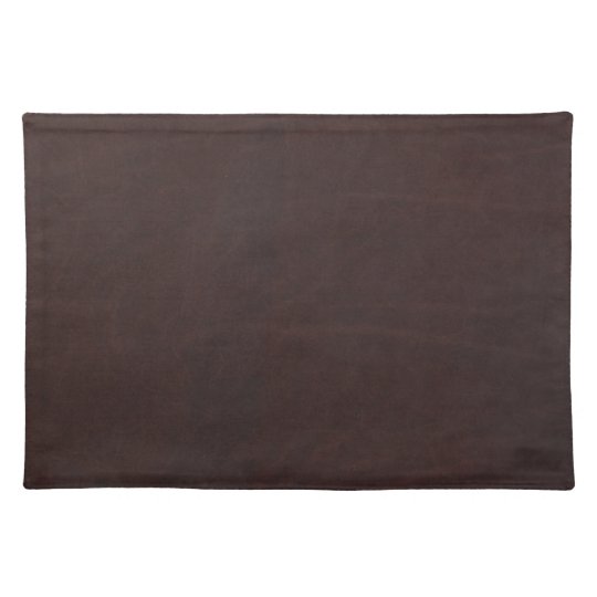 Dark Chestnut Brown Faux Leather Placemat Zazzle.co.uk