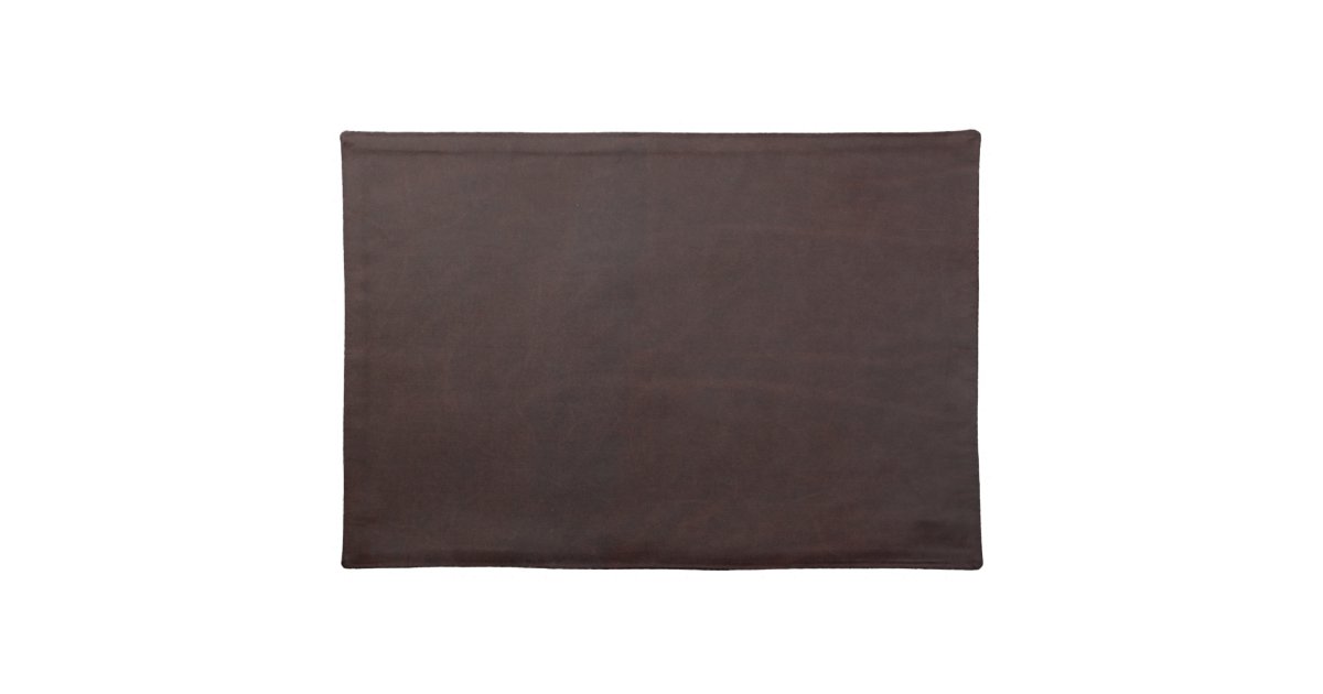 Dark Chestnut Brown Faux Leather Placemat Zazzle