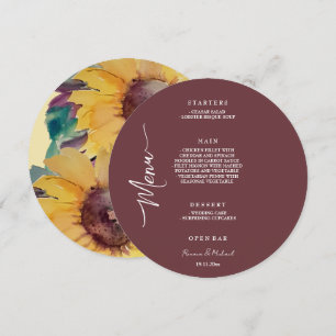 Dark Chocolate Brown Elegant Menu