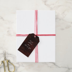 Dark Chocolate Brown Leather Gift Tags