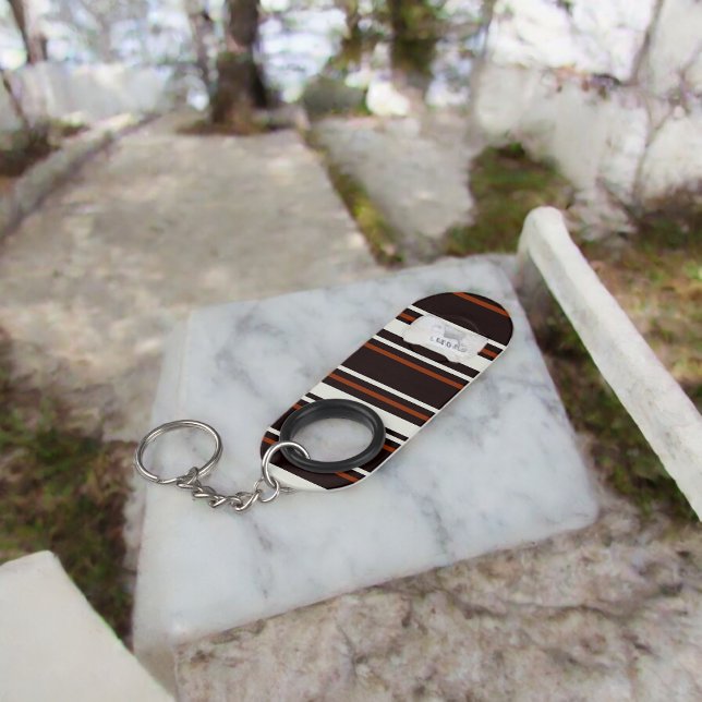 Dark Chocolate Brown Stripes (Bottle Openers)