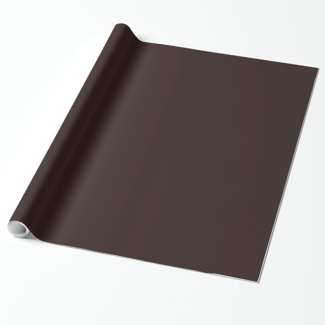 Dark Chocolate Brown Wrapping Paper (Unrolled)