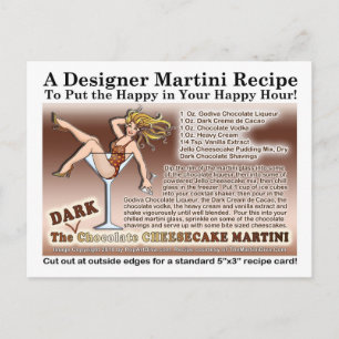 Dark Chocolate Cheesecake Martini Recipe Card