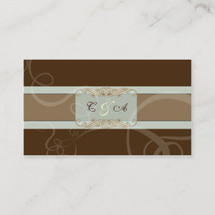 Dark Chocolate Classic Wedding place card