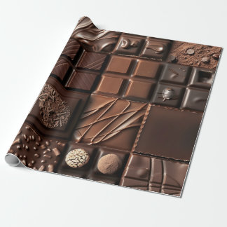 "Dark Chocolate Cocoa Bliss" Gift Wrapping Paper