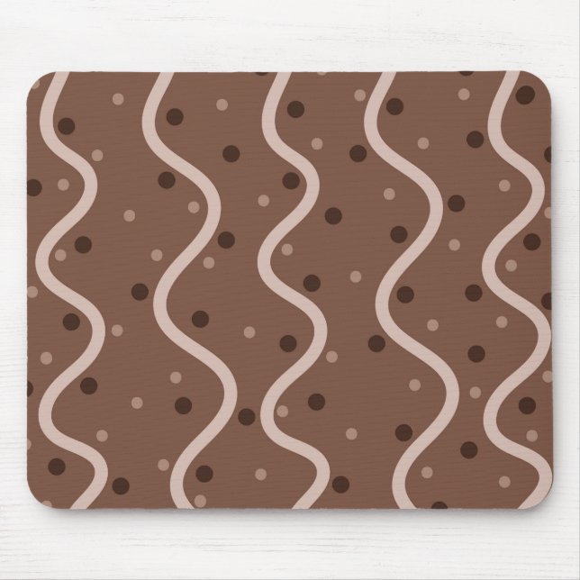 Dark Chocolate Drizzle and Sprinkles Pattern Mouse Mat (Front)