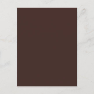 Dark chocolate hex code 3D241F Postcard