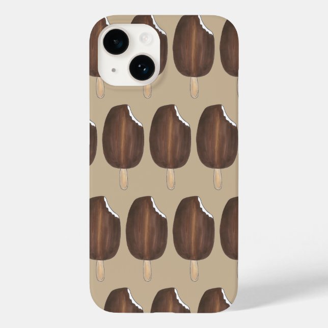 Dark Chocolate Ice Cream Popsicles Phone Case (Back)