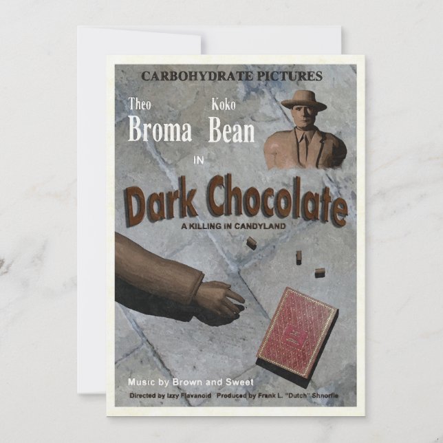 Dark Chocolate Movie Invitation (Front)