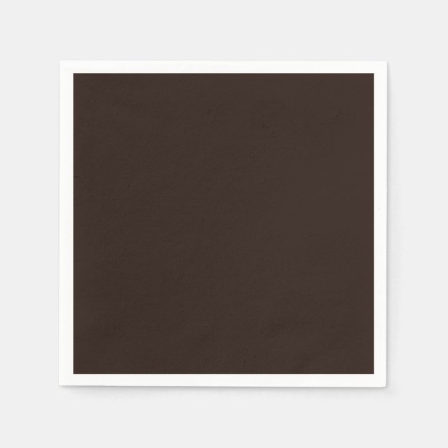 Dark Chocolate, Solid Brown, Dark Brown  Napkin (Front)