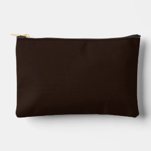Dark Chocolate, solid dark brown  Accessory Pouch