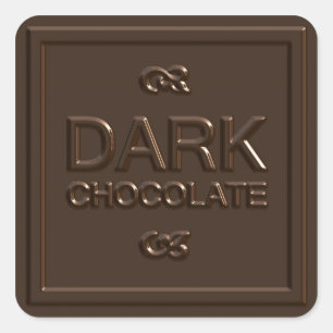 Dark Chocolate Square Square Sticker
