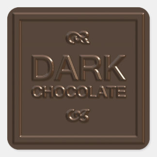 Dark Chocolate Square Sticker