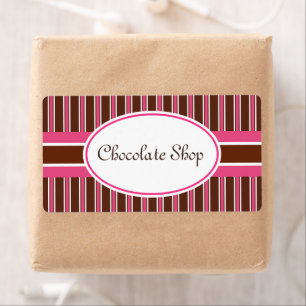 Dark Chocolate Stripe Labels