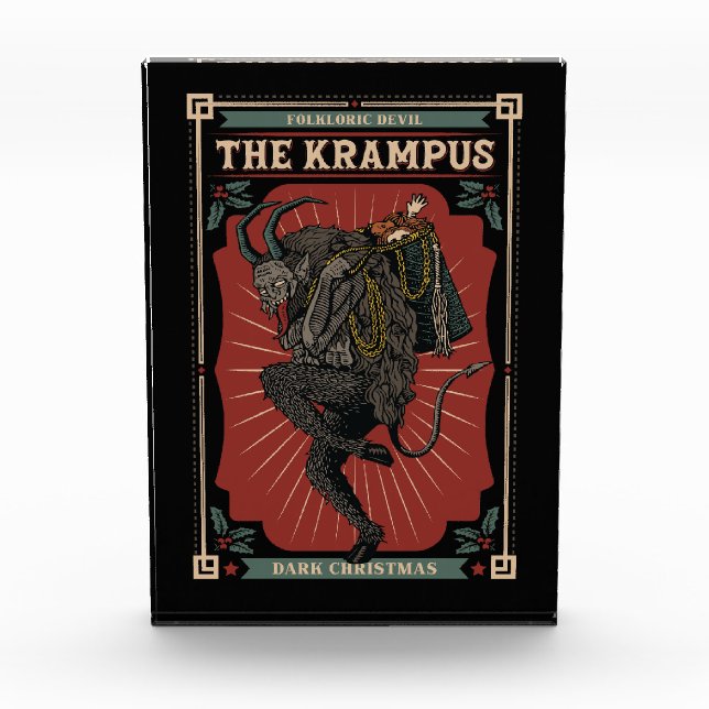Dark Christmas Folkloric Devil Krampus Bag of Toys Photo Block (Front)