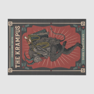 Dark Christmas Folkloric Devil Krampus Bag of Toys Tissue Paper