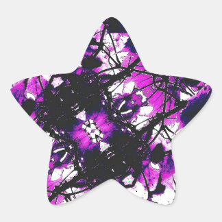 Dark Chrome Matter Star Sticker