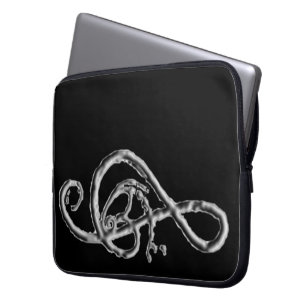 Dark Chrome Treble Laptop Sleeve