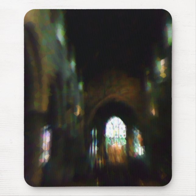 Dark Church Mouse Mat (Front)