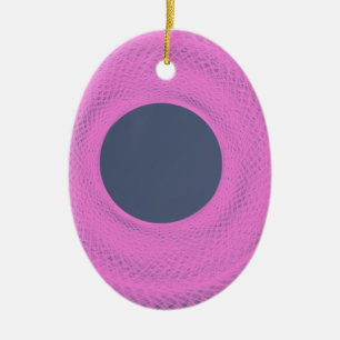 dark circle in purple ceramic tree decoration