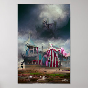 DARK CIRCUS  fantasy art illustration poster