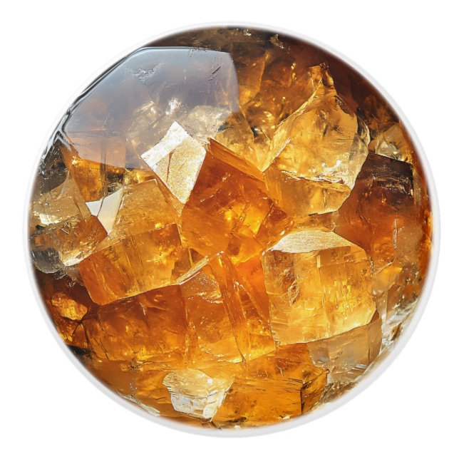Dark Citrine Crustal Pattern Ceramic Knob (Front)