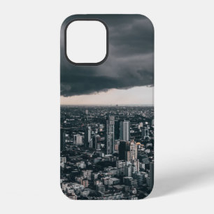DARK CLOUD ABOVE CITY BUILDINGS iPhone 12 CASE