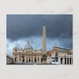 Dark Clouds above St. Peters Basilica, Vatican Postcard