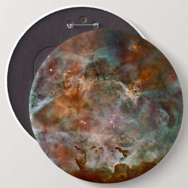Dark Clouds of Carina Nebula Hubble Space 6 Cm Round Badge (Front & Back)