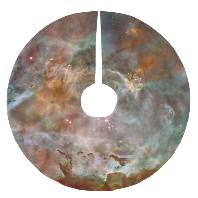 Dark Clouds of Carina Nebula Hubble Space Brushed Polyester Tree Skirt (Front)