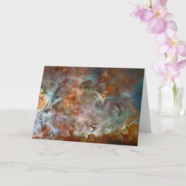 Dark Clouds of Carina Nebula Hubble Space Card (Orchid)