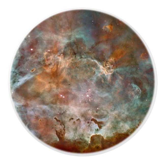 Dark Clouds of Carina Nebula Hubble Space Ceramic Knob (Front)