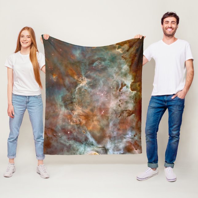 Dark Clouds of Carina Nebula Hubble Space Fleece Blanket (In Situ)