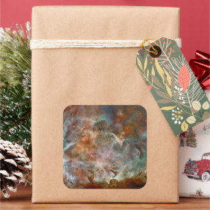 Dark Clouds of Carina Nebula Hubble Space Square Sticker